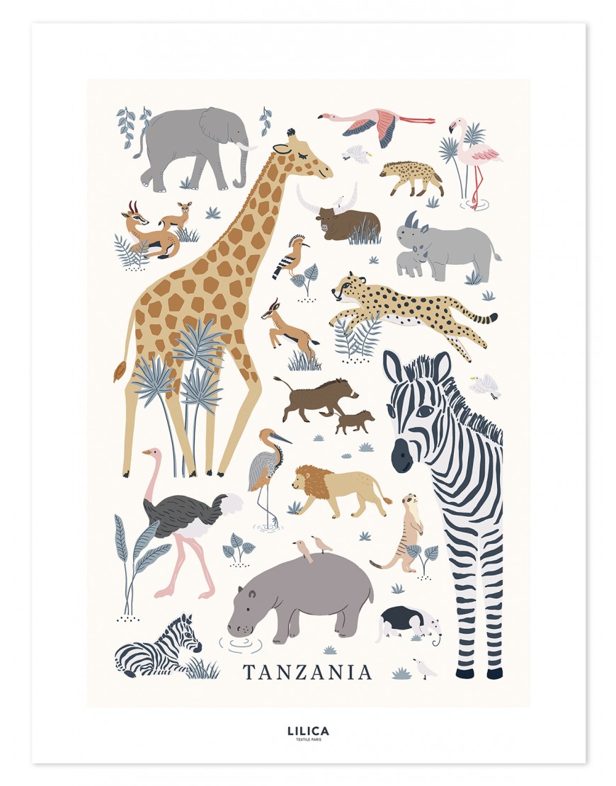 Tanzanija. Vaikiškas plakatas