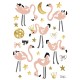 Flamingai ir žvaigždės. Dekoraciniai lipdukai